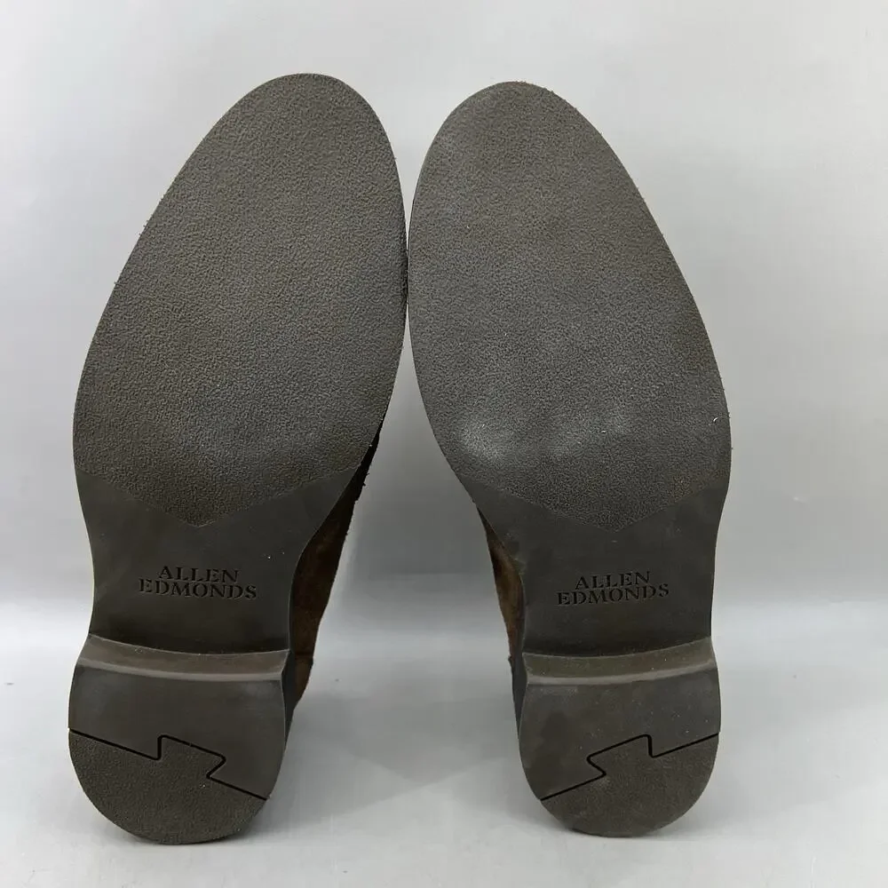 Allen Edmonds Denali Penny Loafers Men Size 8 3E Wide Brown Suede Dress Shoes